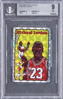 1985 Prism/Jewel Stickers #7 Michael Jordan Rookie Card – BGS MINT 9